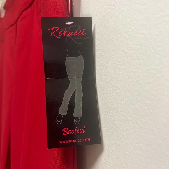 * Woman’s Red Rekucci Ease In To Comfort Boot Cut Pants - Picture 2 of 5